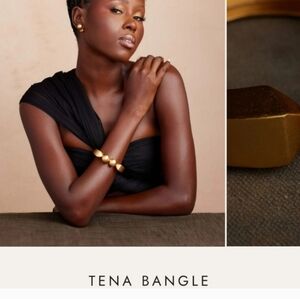 Tena Gold Beaded Khoi Bangle Bracelet Has A Tiny Scratch On The Ball